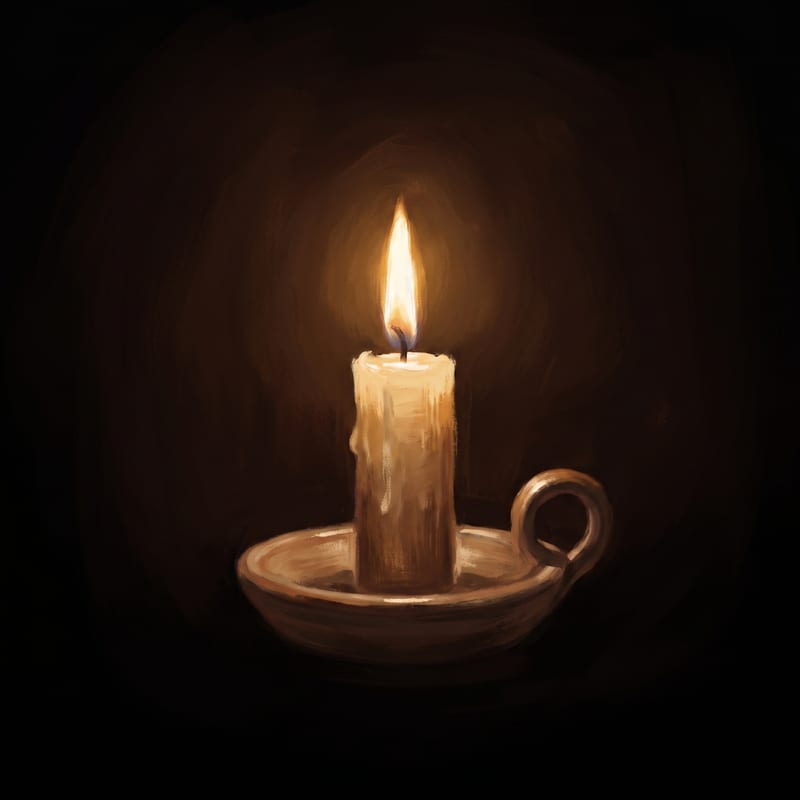 A single lit candle